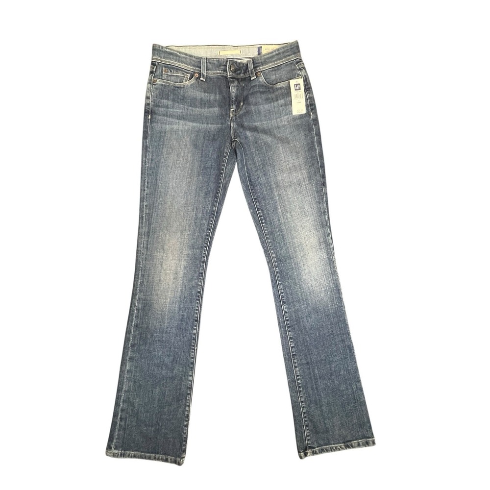 Gap Jeans Womens Size 4‎ Long Bootcut Low Rise Pants Med Blue Wash 31x33 NWT NEW
